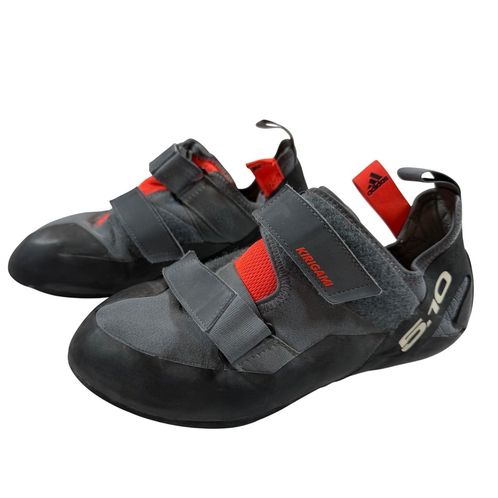 Five Ten Adidas Kirigami Climbing Shoes Mens 9 Grey Black Solar Red EE8935